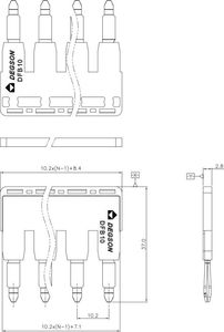 Degson Mostek wtykowy 5-biegunowy do złączek szynowych DS10 DGN 7013 4