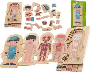KIK Puzzle drewniane ciało anatomia chłopczyk 1