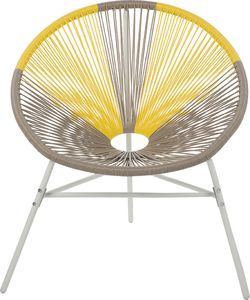 Shumee Zestaw 2 krzeseł rattanowy beżowo-żółty ACAPULCO 2