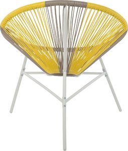 Shumee Zestaw 2 krzeseł rattanowy beżowo-żółty ACAPULCO 3
