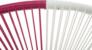 Shumee Zestaw 2 krzeseł rattanowych biało-beżowo-różowy ACAPULCO 6