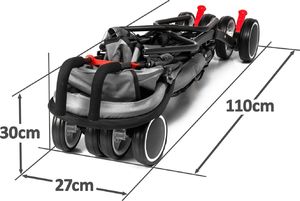 Wózek Moolino Wózek spacerówka Moolino Compact Czarno-szary 4