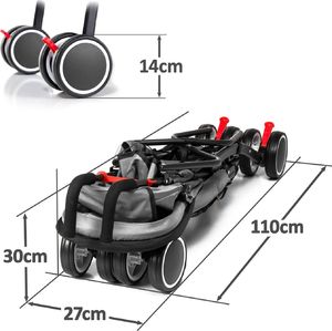 Wózek Moolino Wózek spacerówka Moolino Compact Czarno-szary 5