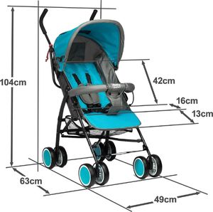 Wózek Moolino Wózek spacerówka Compact Niebiesko-szary 3