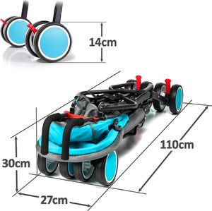 Wózek Moolino Wózek spacerówka Compact Niebiesko-szary 5