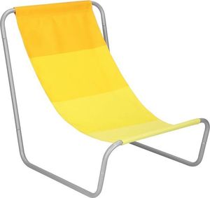 Springos Leżak ogrodowy metalowy fotel składany, leżanka żółta UNIWERSALNY 1