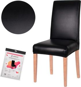 Springos Pokrowiec na krzesło uniwersalny skórzany czarny UNIWERSALNY 1