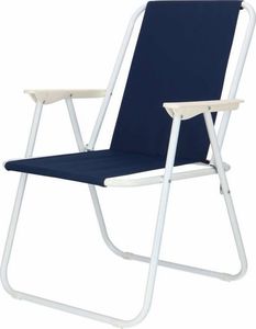 Springos Krzesło turystyczne składane na plażę i do ogrodu granatowy 2