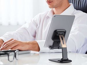 Podstawka Alogy Regulowany stojak uchwyt Alogy podstawka na biurko do telefonu Czarny 4