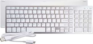 Klawiatura Alogy Bluetooth Bezprzewodowa Biała US 2