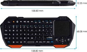 Klawiatura Alogy Touchpad Bezprzewodowa Czarna US (8903) 8