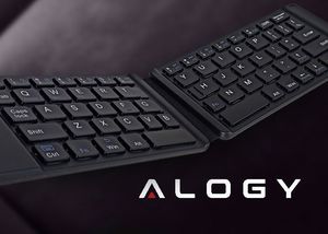 Klawiatura Alogy składana Bezprzewodowa Czarna US (8280) 7