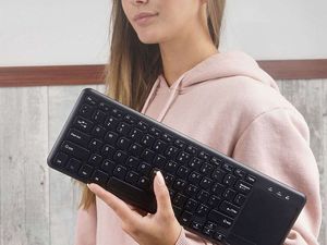 Klawiatura Alogy Touchpad Bezprzewodowa Czarna US (8939 Bluetooth KEYBOARD Win/iOs/Android Alogy touchpad) 4