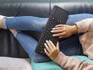 Klawiatura Alogy Touchpad Bezprzewodowa Czarna US (8939 Bluetooth KEYBOARD Win/iOs/Android Alogy touchpad) 5