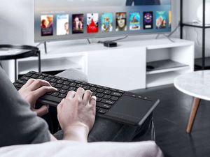 Klawiatura Alogy Touchpad Bezprzewodowa Czarna US (8939 Bluetooth KEYBOARD Win/iOs/Android Alogy touchpad) 9