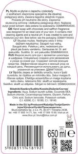 BluxCosmetics Mydło do rąk w płynie czekoladowe z szafranem 650 ml 2