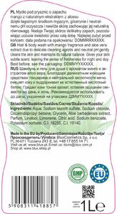 BluxCosmetics Mydło pod prysznic świeże mango z aloesem 1L 2