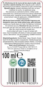 BluxCosmetics Żel antybakteryjny do rąk o zapachu lawendy 100 ml 2