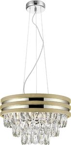 Lampa wisząca Zumaline Glamour lampa wisząca LED Ready srebrna Zumaline Naica P0525-04A-F4V6 1