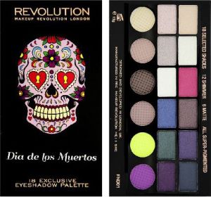 Makeup Revolution Salvation Palette 18 Zestaw cieni do powiek Dia de los Muertos (18 kolorów) 13g 1