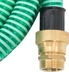 vidaXL Wąż ssący z mosiężnymi złączkami, 10 m, 25 mm, zielony 5