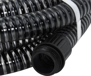 vidaXL Wąż ssący z mosiężnymi złączkami, 20 m, 25 mm, czarny 2