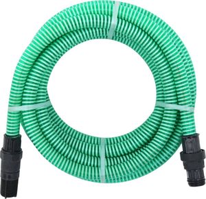 vidaXL Wąż ssący ze złączami z PVC, 4 m, 22 mm, zielony 1