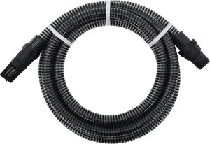 vidaXL Wąż ssący ze złączami z PVC, 10 m, 22 mm, czarny 1
