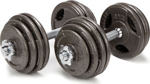 Abarqs Hantle Regulowane + Sztanga Zestaw 30kg 2 x 15kg 2