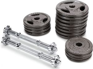 Abarqs Hantle Regulowane + Sztanga Zestaw 30kg 2 x 15kg 3