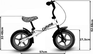 Rowerek biegowy Gimme z hamulcem Nemo - różowy 2