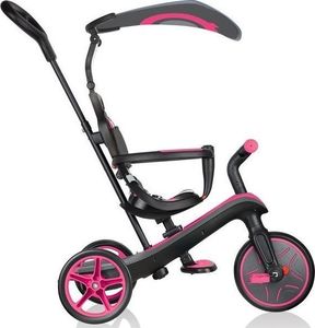Globber Rowerek 4w1 trójkołowy / biegowy / wózek Explorer Trike Fuchsia 632-110-2 3