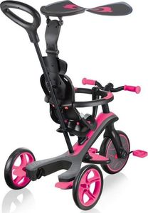 Globber Rowerek 4w1 trójkołowy / biegowy / wózek Explorer Trike Fuchsia 632-110-2 4