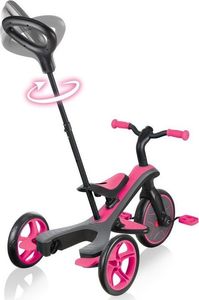 Globber Rowerek 4w1 trójkołowy / biegowy / wózek Explorer Trike Fuchsia 632-110-2 8