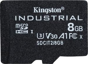 Karta Kingston Industrial MicroSDHC 8 GB Class 10 UHS-I/U3 A1 V30 (SDCIT2/8GB) 1