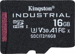 Karta Kingston Industrial MicroSDHC 16 GB Class 10 UHS-I/U3 A1 V30 (SDCIT2/16GB) 1