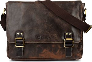 Beltimore Beltimore torba męska na ramię skórzana Duża brązowa M85 2