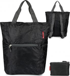 Bag Street Czarny Plecak torba 2w1 wodoodporny lekki duży kompaktowy X48 1