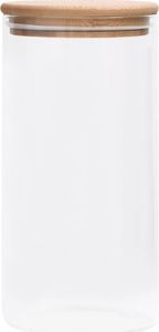 vidaXL Szklane słoje z bambusową pokrywką, 4 szt., 1200 ml 3