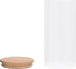 vidaXL Szklane słoje z bambusową pokrywką, 4 szt., 1200 ml 4