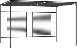vidaXL Altana ogrodowa ze zwijanym dachem, 4x3x2,3 m, antracytowa 1