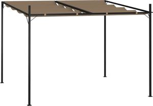 vidaXL Altana z rozsuwanym dachem, 300x300x233 cm, taupe 1