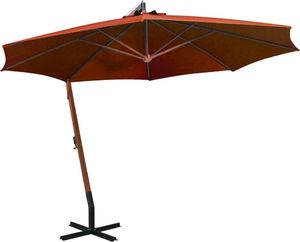 vidaXL Parasol ogrodowy na jodłowym słupku, terakota, 3,5x2,9 m 1