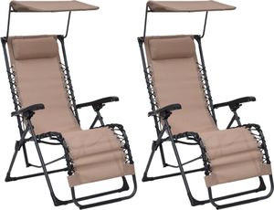 vidaXL Składane krzesła tarasowe, 2 szt., tworzywo textilene, taupe 1