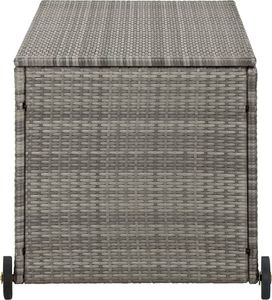 Skrzynia ogrodowa vidaXL 120x65x61 cm z kółkami Jasny szary 4