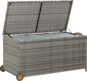 Skrzynia ogrodowa vidaXL 120x65x61 cm z kółkami Jasny szary 5