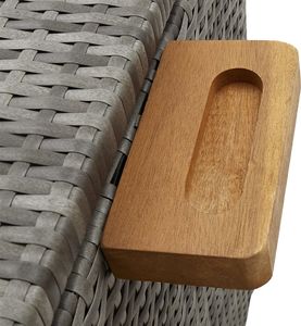 Skrzynia ogrodowa vidaXL 120x65x61 cm z kółkami Jasny szary 6