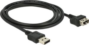 Kabel USB Delock USB-A - USB-A 2 m Czarny (83665) 1