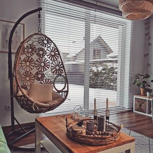 Majowo FOTEL WISZĄCY RATTANOWY W KOLORZE BEŻOWYM 18