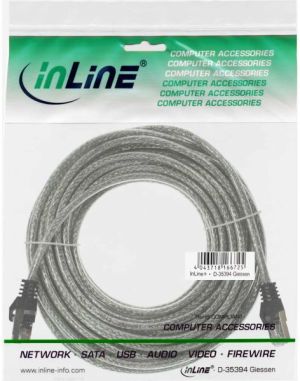 InLine Patchcord SF/UTP, Cat.5e, przeźroczysty, 20m (72520T) 2